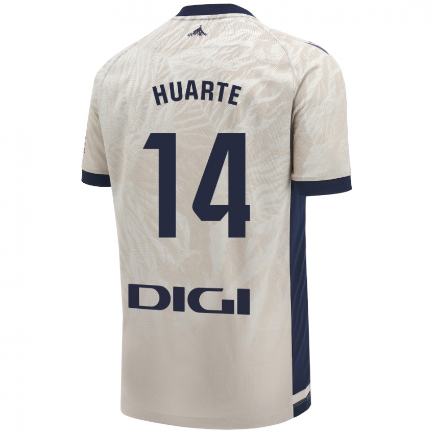 Donna Maglia Xabi Huarte #14 Grigio Chiaro Kit Gara Away 2024/25 Maglietta