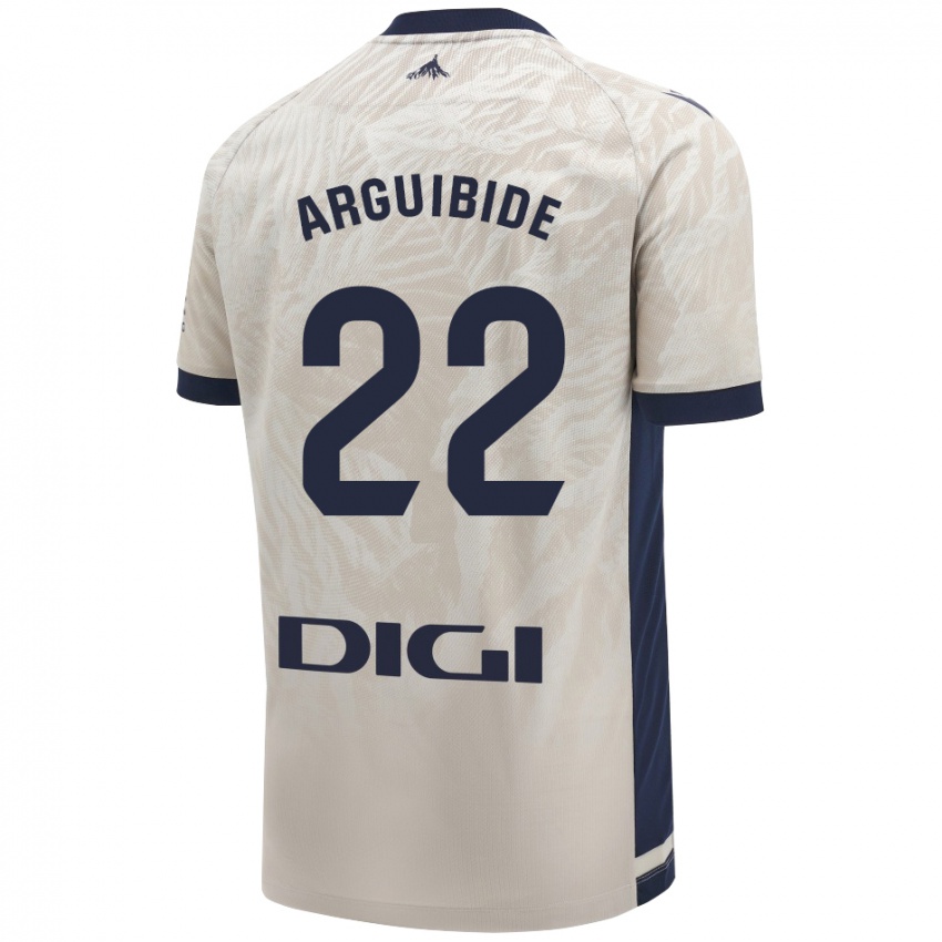 Donna Maglia Iñigo Arguibide #22 Grigio Chiaro Kit Gara Away 2024/25 Maglietta