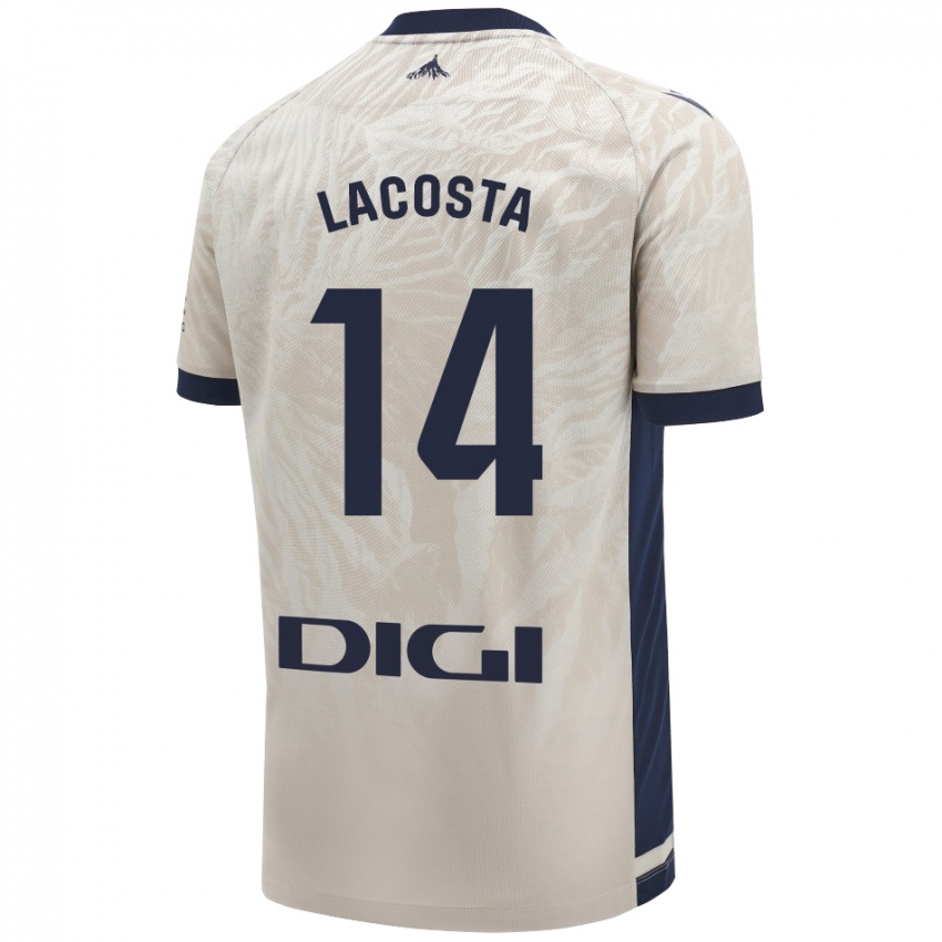 Donna Maglia Iara Lacosta Sanchez #14 Grigio Chiaro Kit Gara Away 2024/25 Maglietta