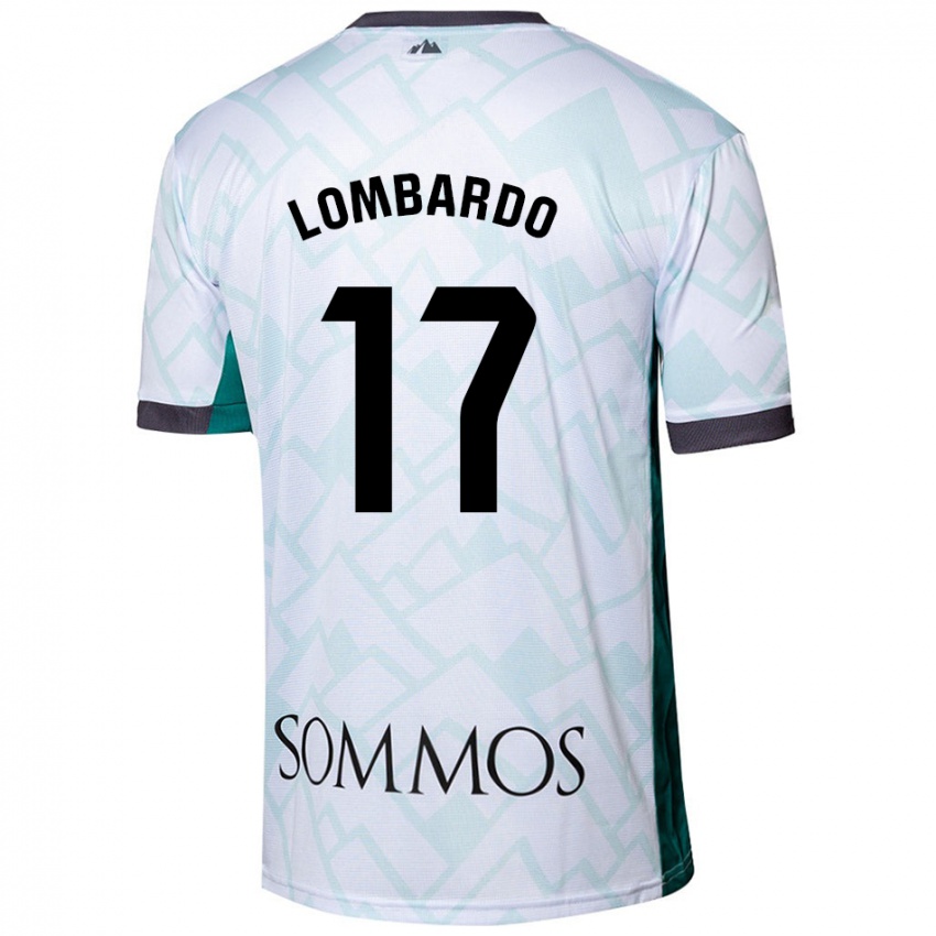 Donna Maglia Enzo Lombardo #17 Bianco Verde Kit Gara Away 2024/25 Maglietta