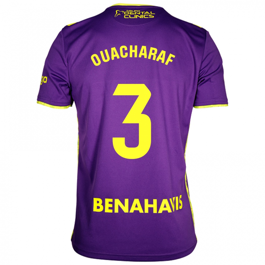 Donna Maglia Bilal Ouacharaf #3 Viola Giallo Kit Gara Away 2024/25 Maglietta