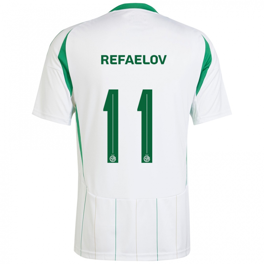 Donna Maglia Lior Refaelov #11 Bianco Verde Kit Gara Away 2024/25 Maglietta