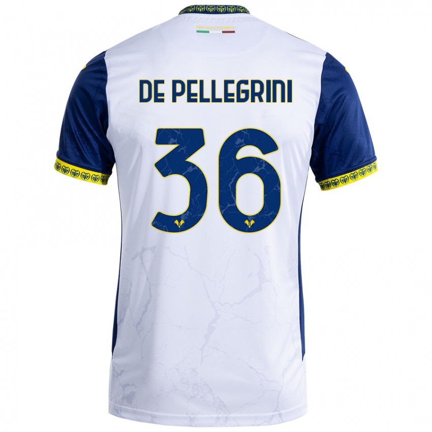 Donna Maglia Erika De Pellegrini #36 Bianco Blu Kit Gara Away 2024/25 Maglietta