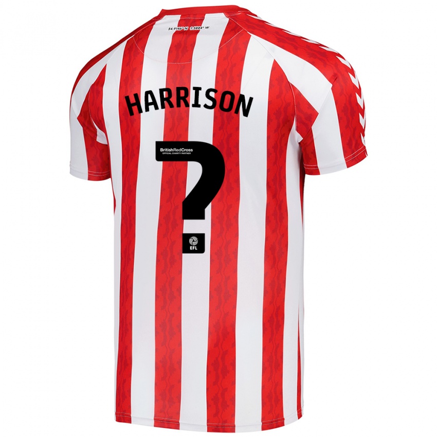 Bambino Maglia Harrison Jones #0 Rosso Bianco Kit Gara Home 2024/25 Maglietta