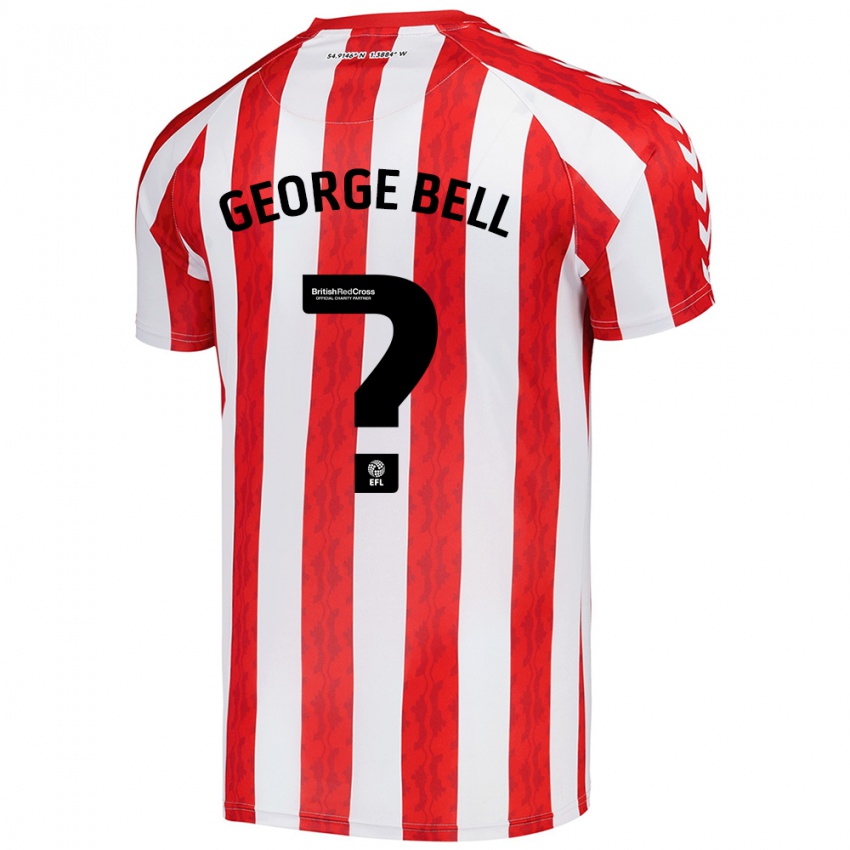 Bambino Maglia George Bell #0 Rosso Bianco Kit Gara Home 2024/25 Maglietta