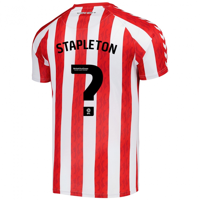 Bambino Maglia Jessie Stapleton #0 Rosso Bianco Kit Gara Home 2024/25 Maglietta