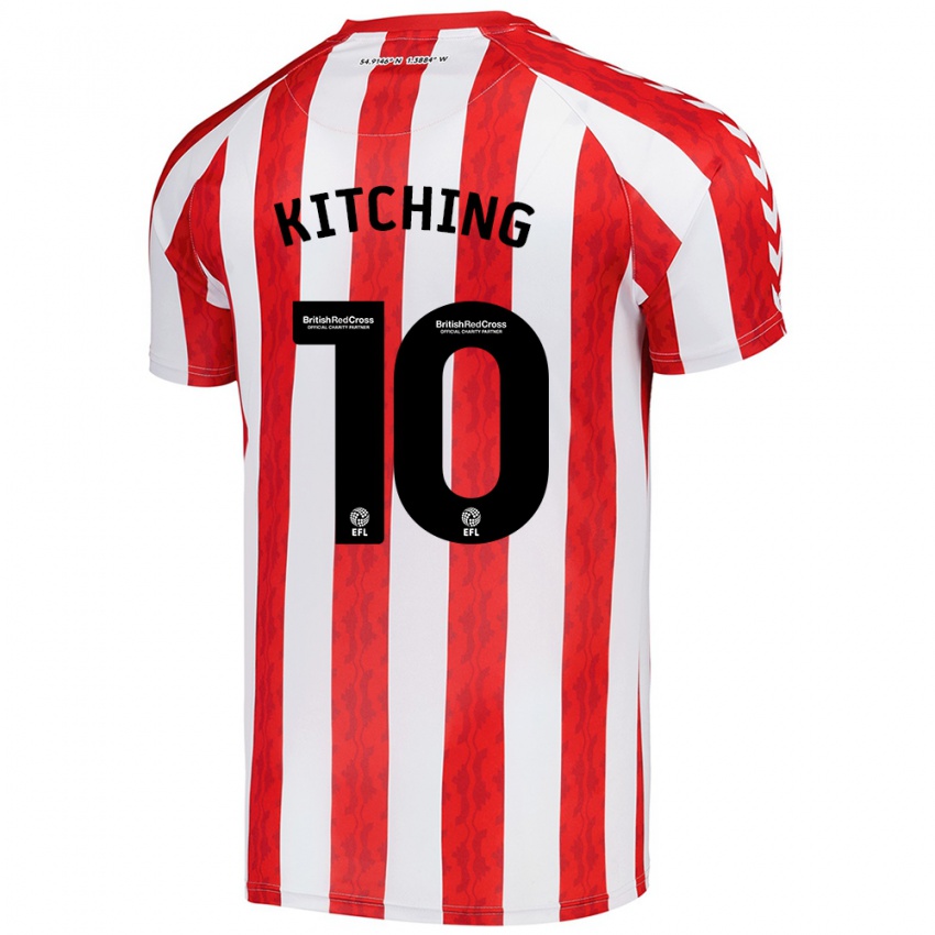 Bambino Maglia Katie Kitching #10 Rosso Bianco Kit Gara Home 2024/25 Maglietta