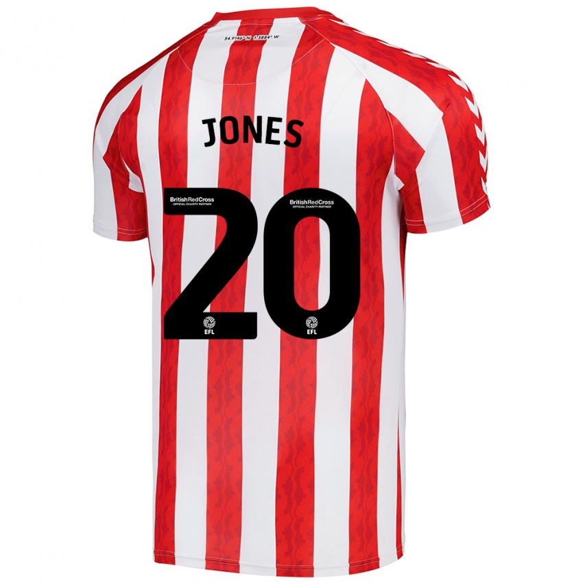 Bambino Maglia Ellen Jones #20 Rosso Bianco Kit Gara Home 2024/25 Maglietta