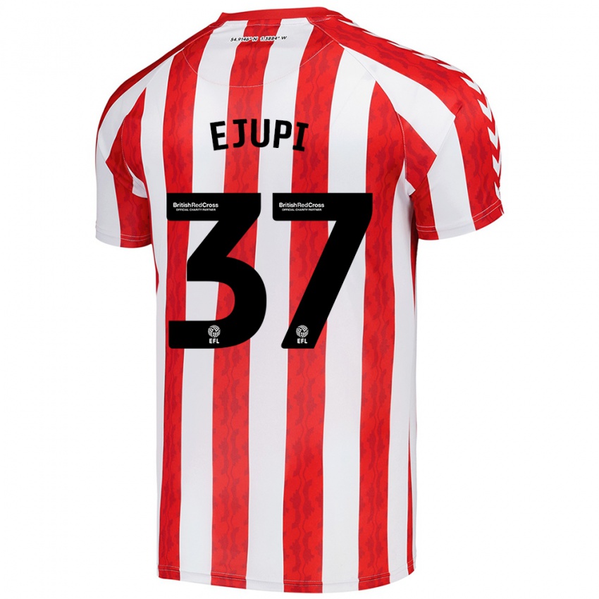 Bambino Maglia Elizabeta Ejupi #37 Rosso Bianco Kit Gara Home 2024/25 Maglietta