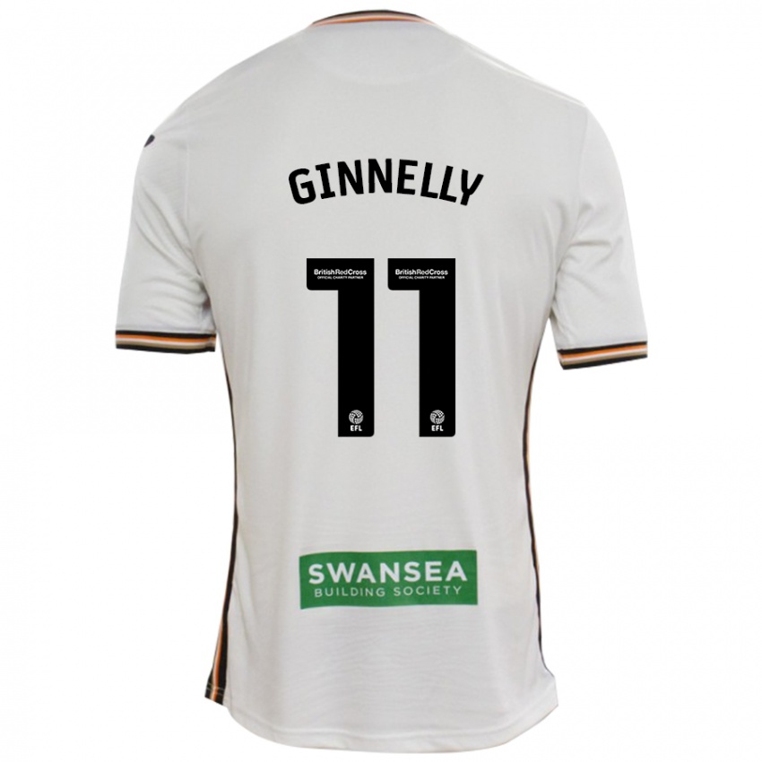 Bambino Maglia Josh Ginnelly #11 Bianco Kit Gara Home 2024/25 Maglietta