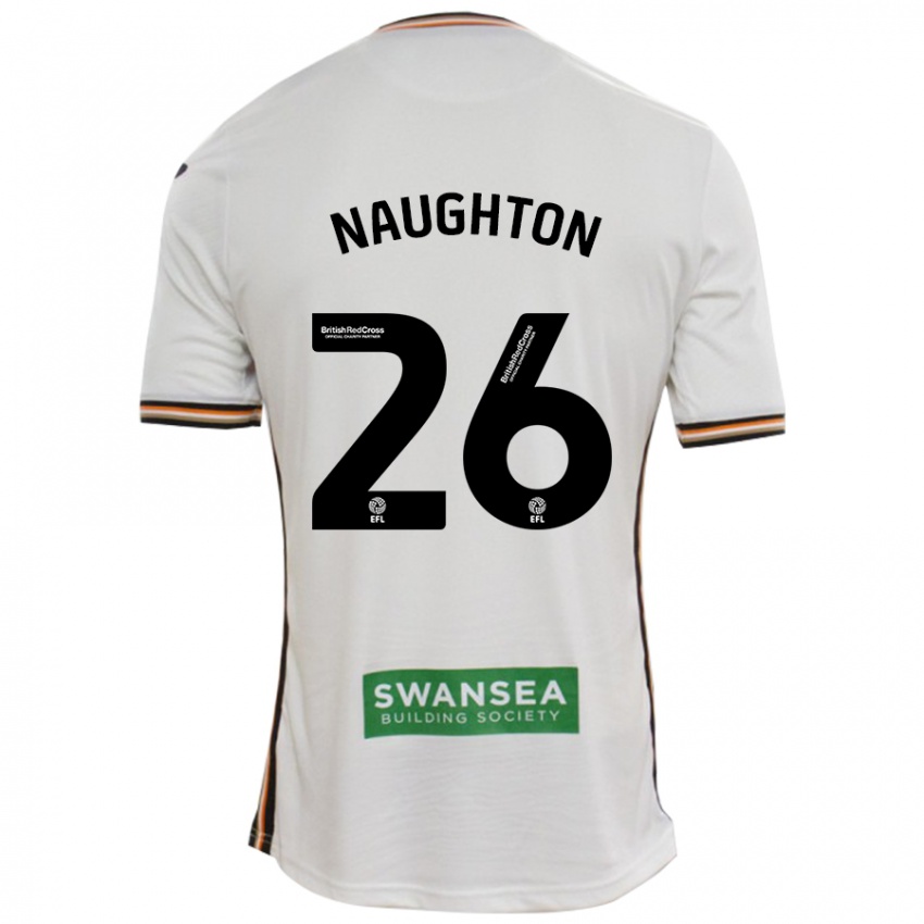 Bambino Maglia Kyle Naughton #26 Bianco Kit Gara Home 2024/25 Maglietta