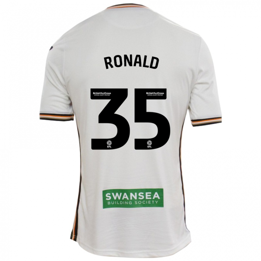 Bambino Maglia Ronald #35 Bianco Kit Gara Home 2024/25 Maglietta