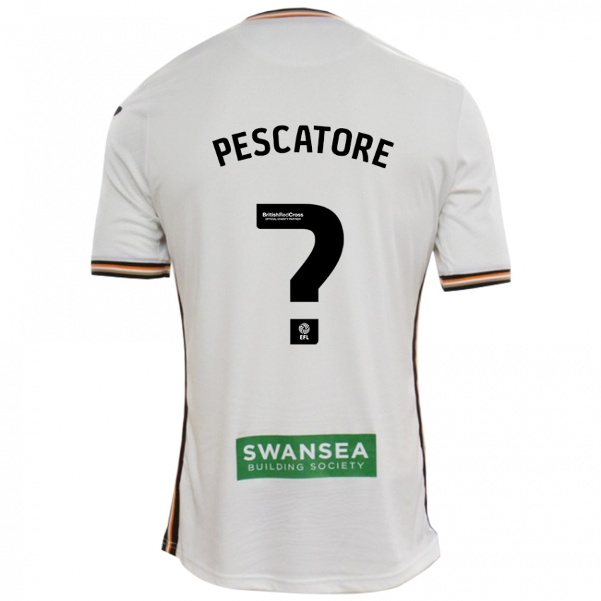 Bambino Maglia Josh Pescatore #0 Bianco Kit Gara Home 2024/25 Maglietta