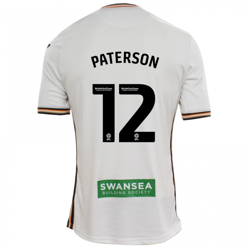 Bambino Maglia Jamie Paterson #12 Bianco Kit Gara Home 2024/25 Maglietta