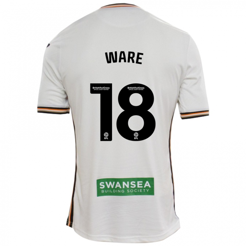 Bambino Maglia Phoebe Ware #18 Bianco Kit Gara Home 2024/25 Maglietta