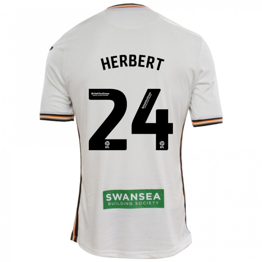 Bambino Maglia Chelsea Herbert #24 Bianco Kit Gara Home 2024/25 Maglietta