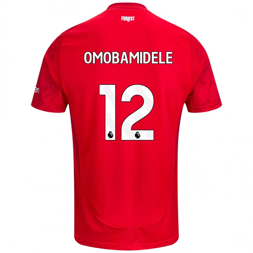 Bambino Maglia Andrew Omobamidele #12 Rosso Bianco Kit Gara Home 2024/25 Maglietta