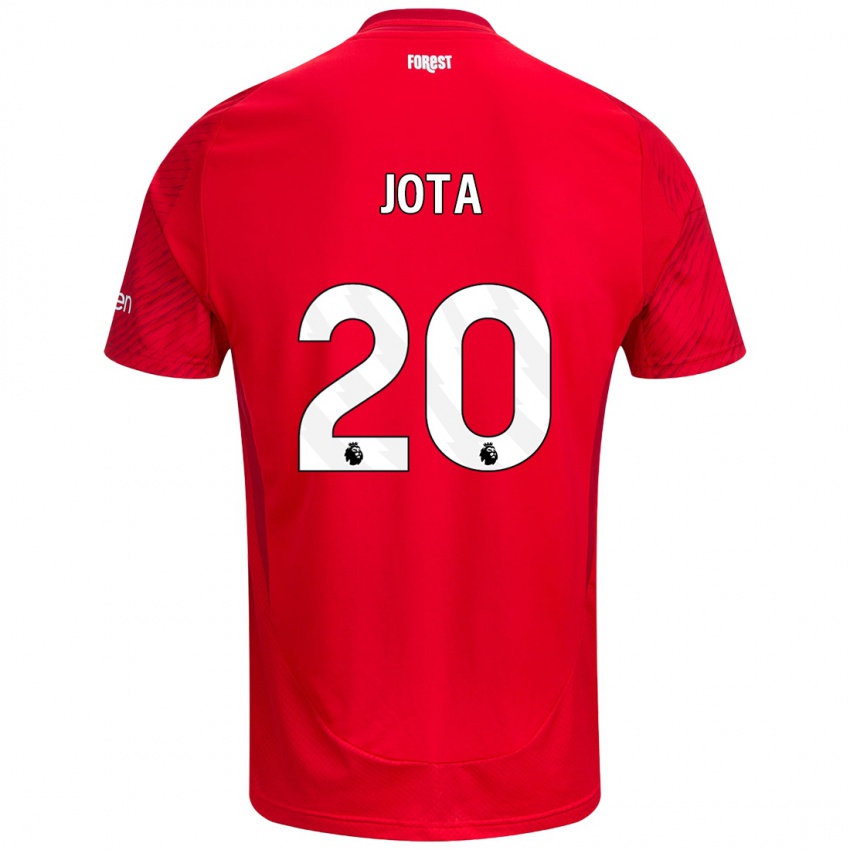 Bambino Maglia Jota Silva #20 Rosso Bianco Kit Gara Home 2024/25 Maglietta