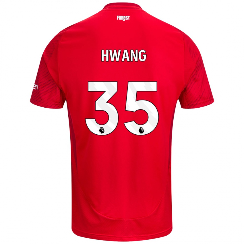 Bambino Maglia Ui-Jo Hwang #35 Rosso Bianco Kit Gara Home 2024/25 Maglietta