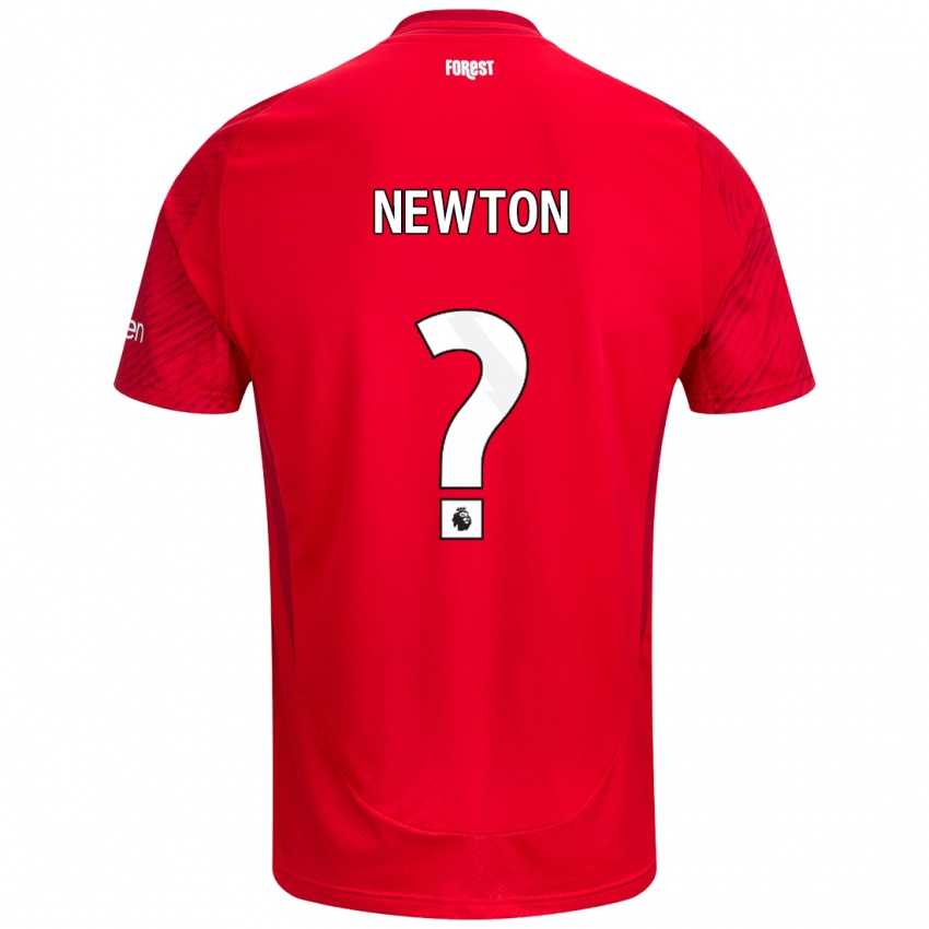 Bambino Maglia Jamie Newton #0 Rosso Bianco Kit Gara Home 2024/25 Maglietta