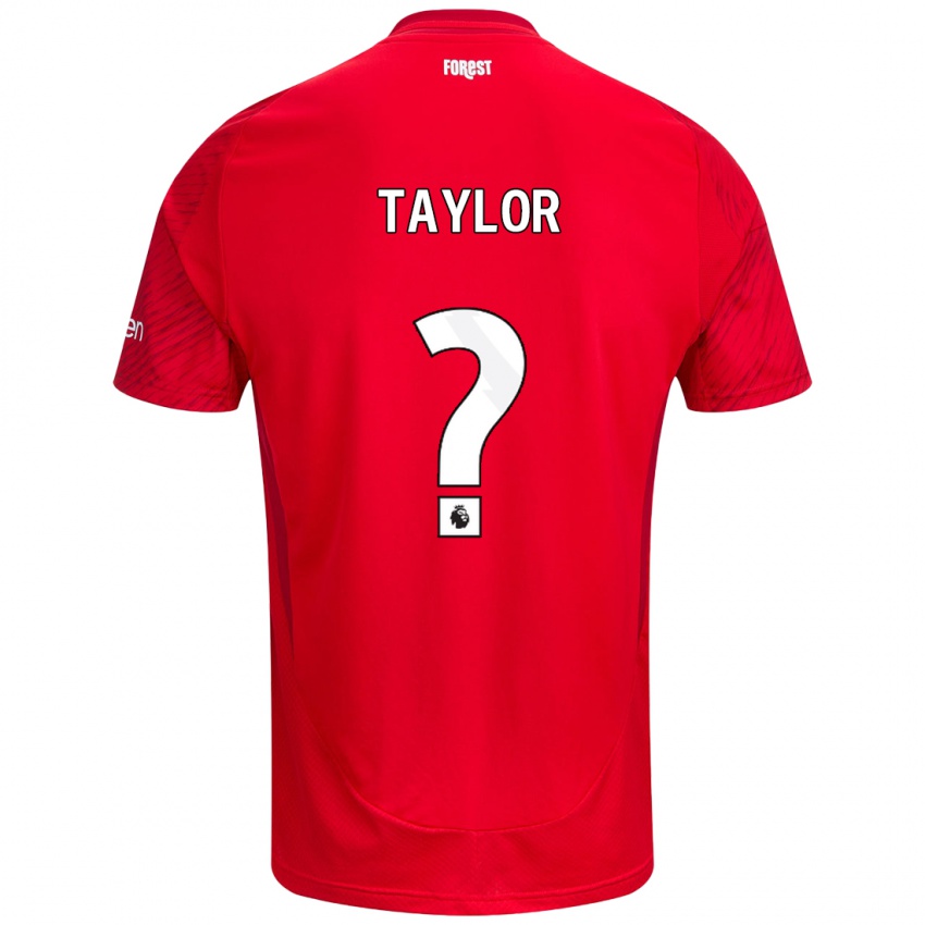 Bambino Maglia Dale Taylor #0 Rosso Bianco Kit Gara Home 2024/25 Maglietta