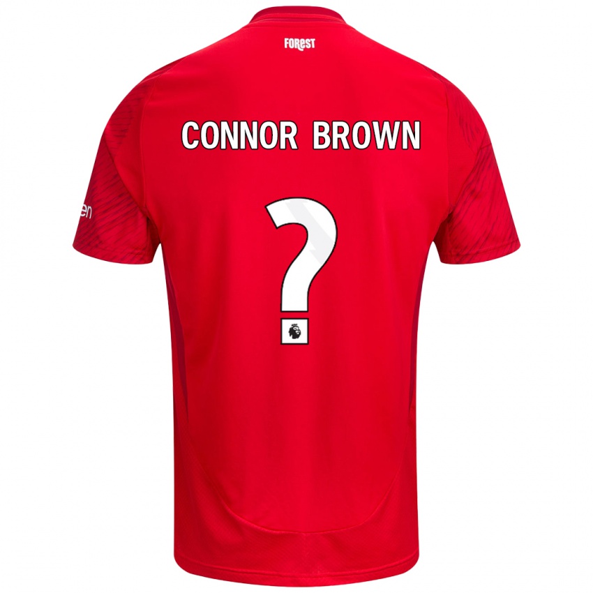 Bambino Maglia Connor Brown #0 Rosso Bianco Kit Gara Home 2024/25 Maglietta