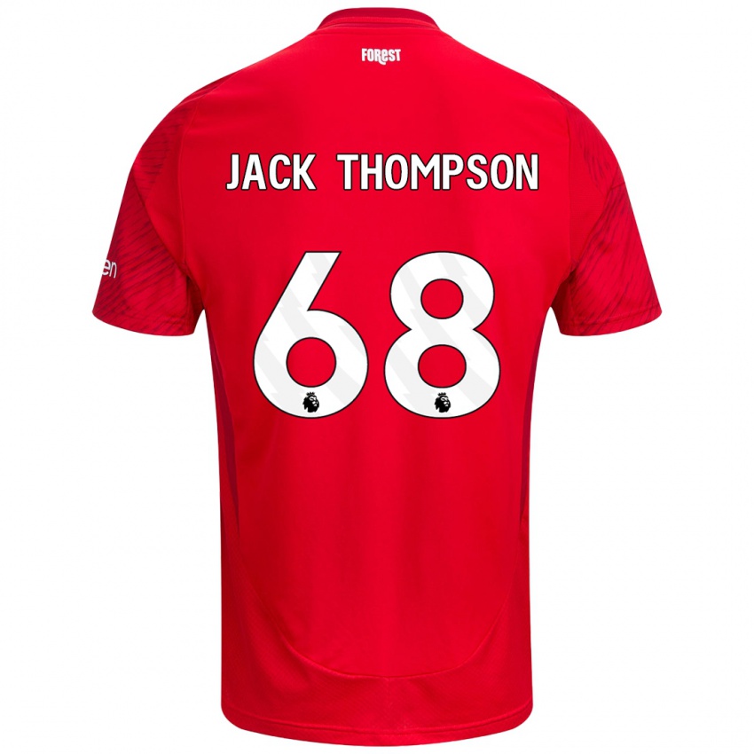 Bambino Maglia Jack Thompson #68 Rosso Bianco Kit Gara Home 2024/25 Maglietta