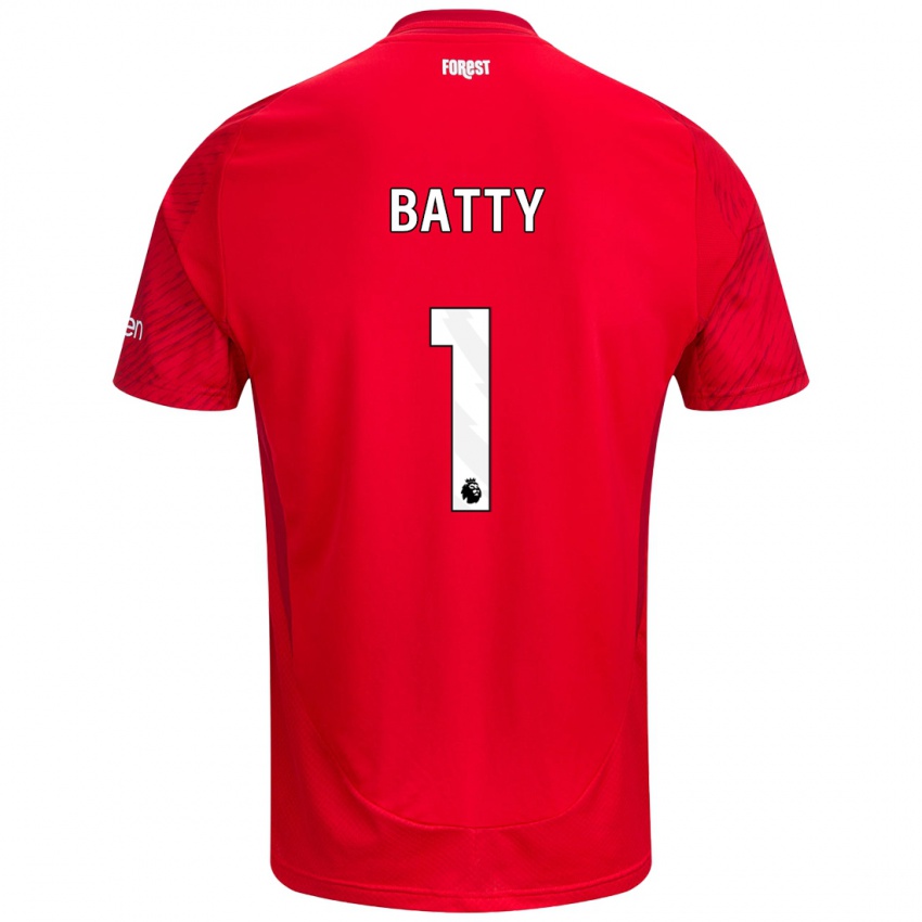 Bambino Maglia Emily Batty #1 Rosso Bianco Kit Gara Home 2024/25 Maglietta