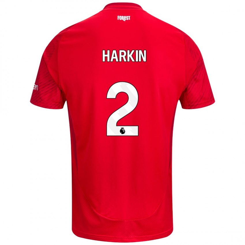 Bambino Maglia Lyndsey Harkin #2 Rosso Bianco Kit Gara Home 2024/25 Maglietta