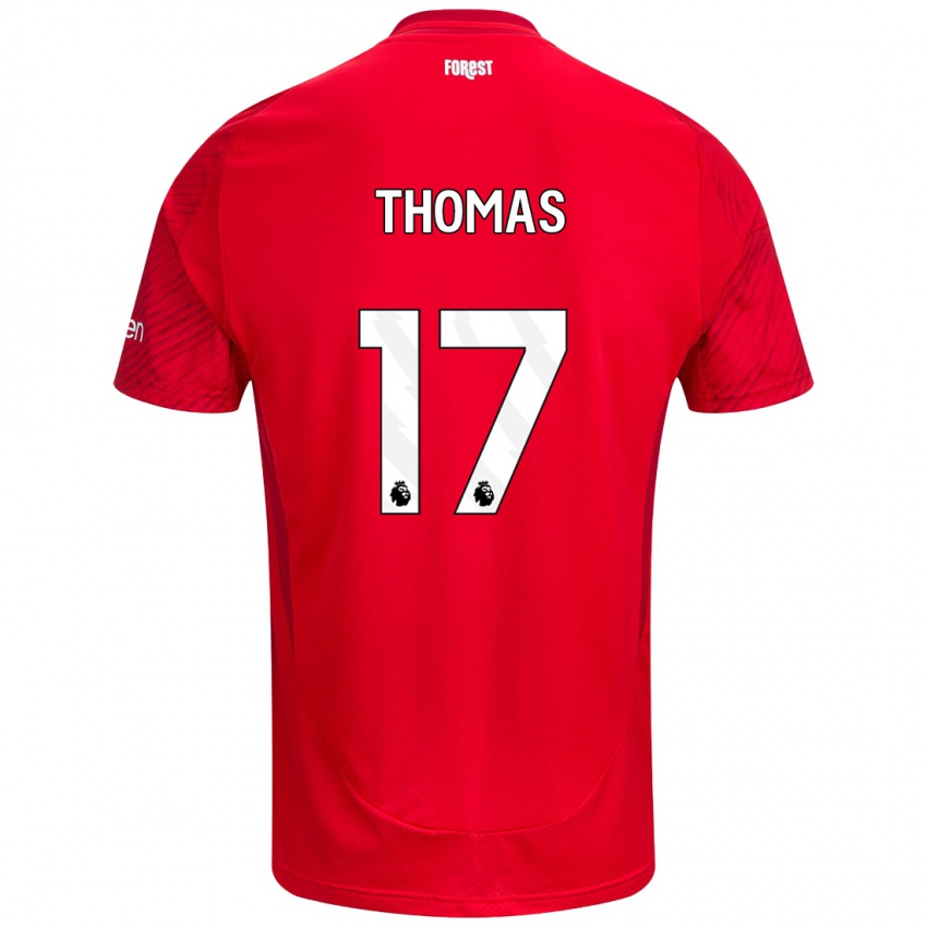 Bambino Maglia Freya Thomas #17 Rosso Bianco Kit Gara Home 2024/25 Maglietta