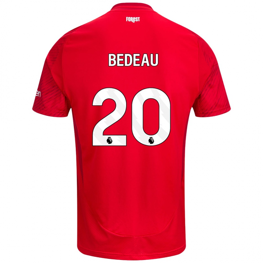 Bambino Maglia Naomi Bedeau #20 Rosso Bianco Kit Gara Home 2024/25 Maglietta