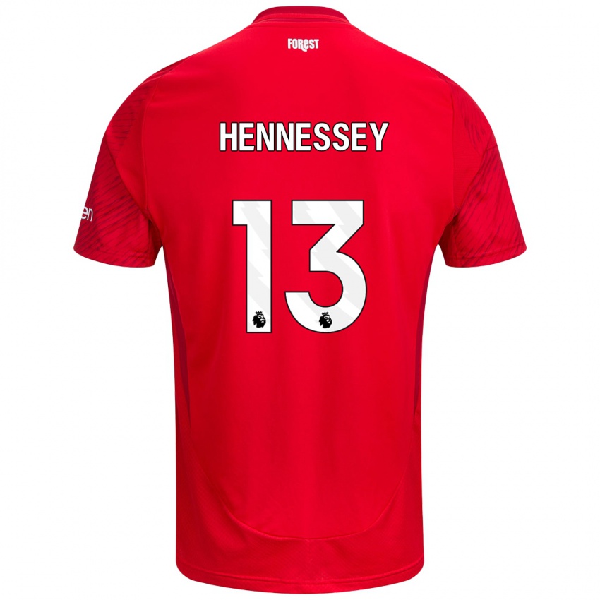 Bambino Maglia Wayne Hennessey #13 Rosso Bianco Kit Gara Home 2024/25 Maglietta