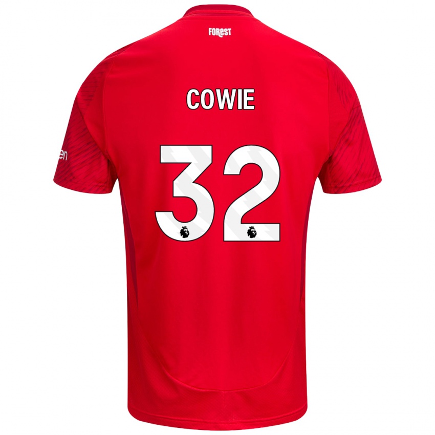 Bambino Maglia Abi Cowie #32 Rosso Bianco Kit Gara Home 2024/25 Maglietta