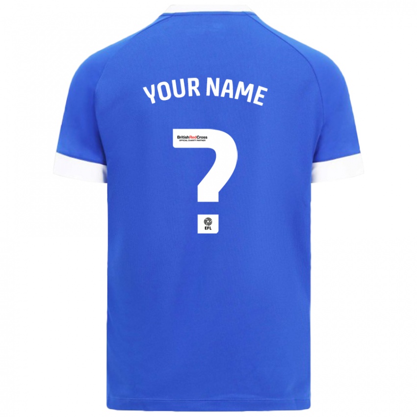 Bambino Maglia Il Tuo Nome #0 Azzurro Kit Gara Home 2024/25 Maglietta