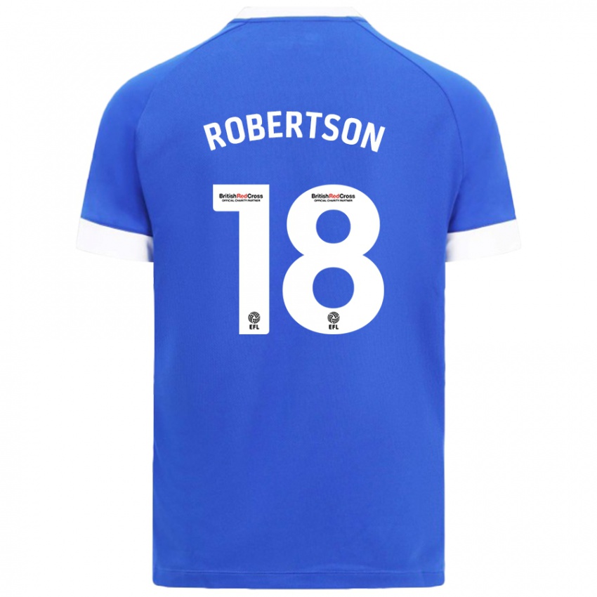 Bambino Maglia Alex Robertson #18 Azzurro Kit Gara Home 2024/25 Maglietta