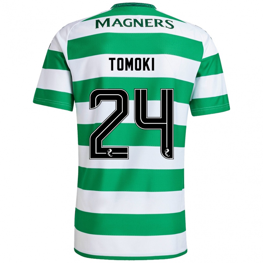 Bambino Maglia Tomoki Iwata #24 Verde Bianco Kit Gara Home 2024/25 Maglietta