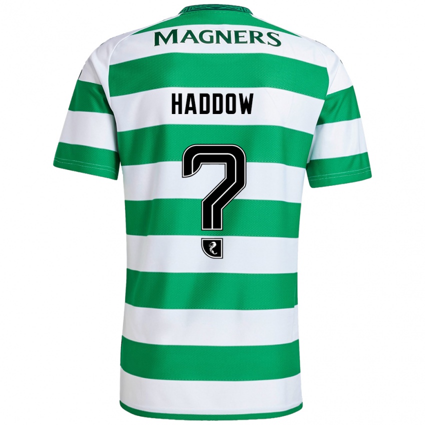 Bambino Maglia Aiden Haddow #0 Verde Bianco Kit Gara Home 2024/25 Maglietta