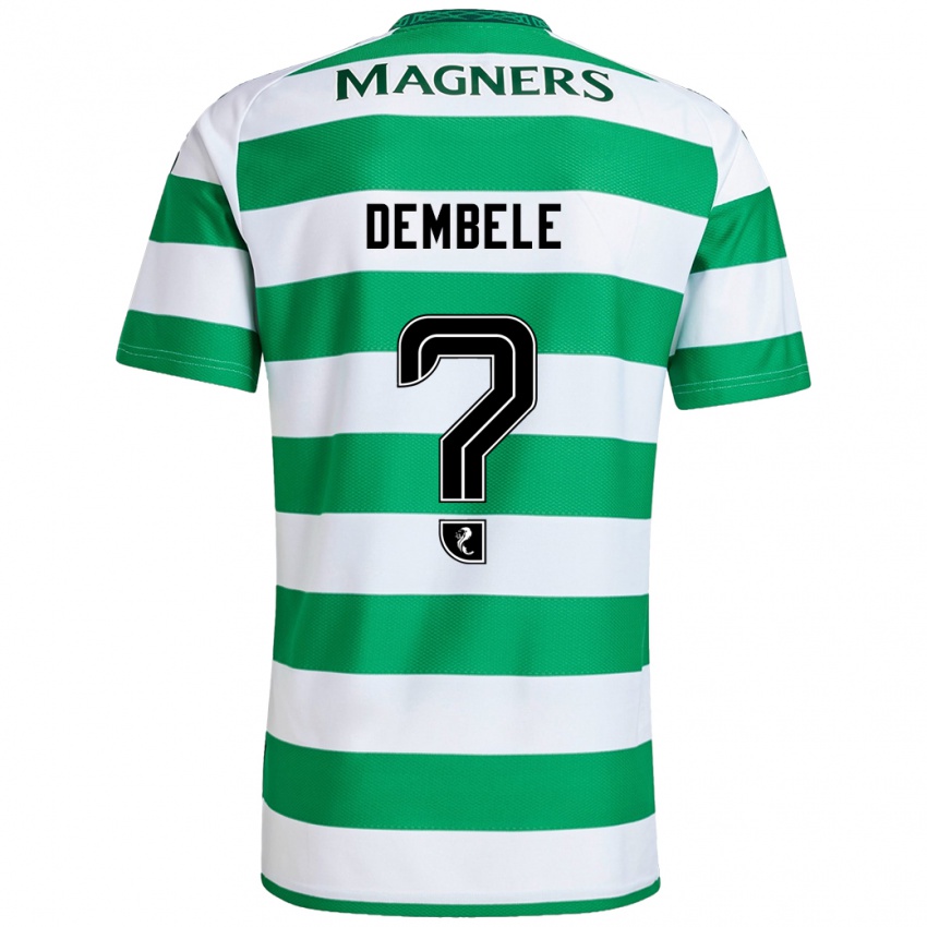 Bambino Maglia Hassan Dembele #0 Verde Bianco Kit Gara Home 2024/25 Maglietta