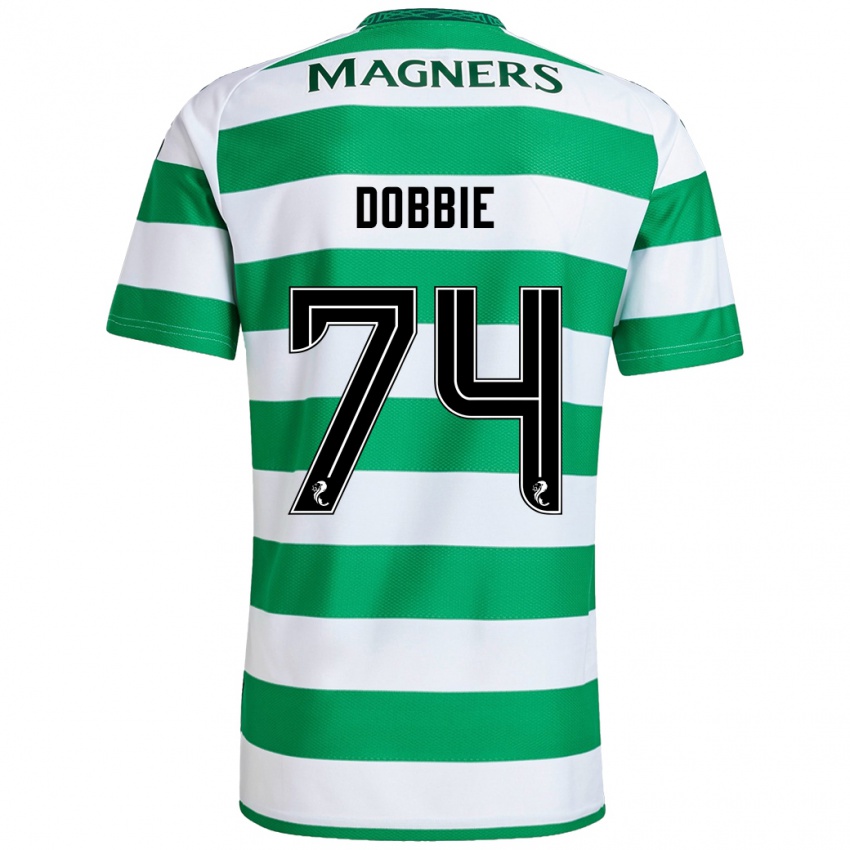 Bambino Maglia Lewis Dobbie #74 Verde Bianco Kit Gara Home 2024/25 Maglietta