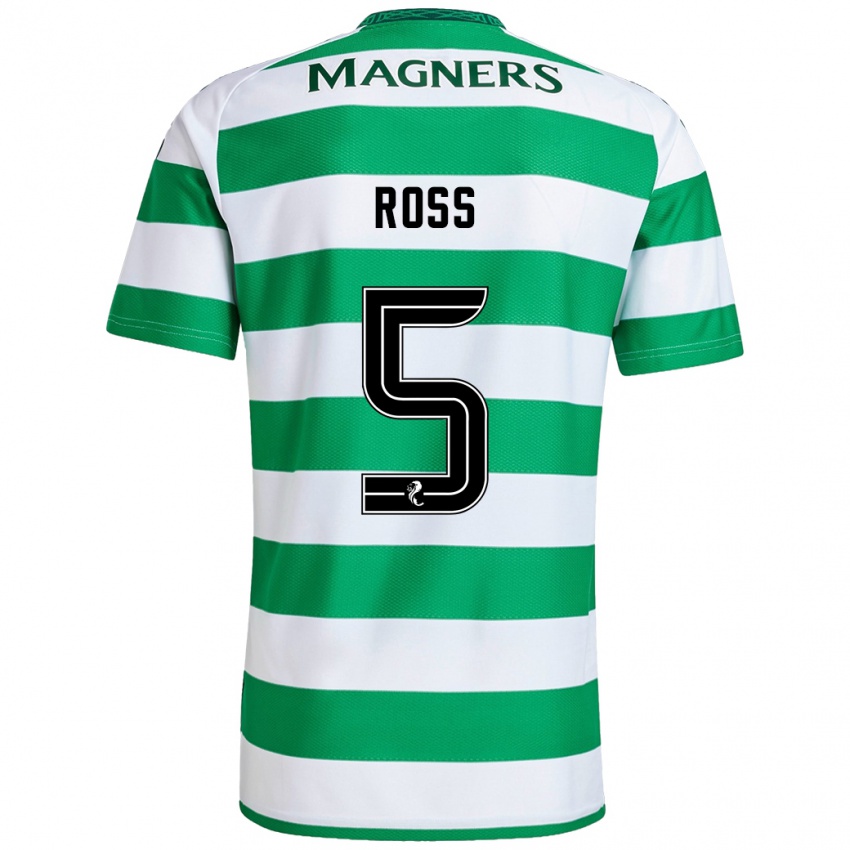 Bambino Maglia Natalie Ross #5 Verde Bianco Kit Gara Home 2024/25 Maglietta