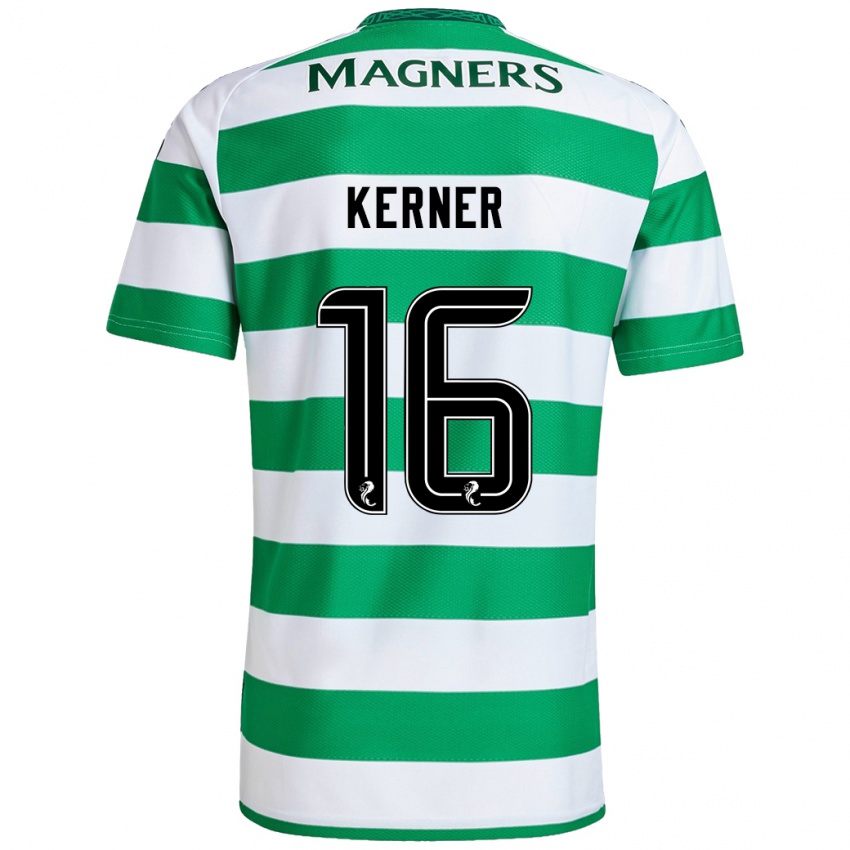 Bambino Maglia Hana Kerner #16 Verde Bianco Kit Gara Home 2024/25 Maglietta