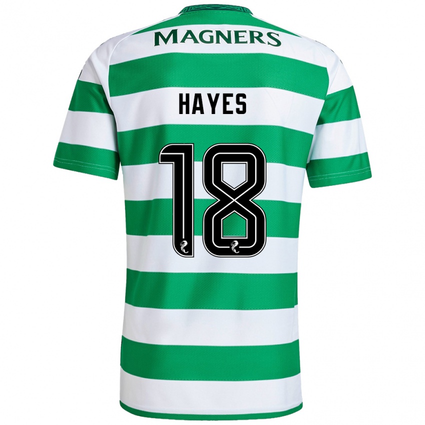 Bambino Maglia Caitlin Hayes #18 Verde Bianco Kit Gara Home 2024/25 Maglietta