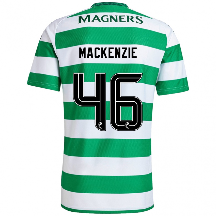 Bambino Maglia Magnus Mackenzie #46 Verde Bianco Kit Gara Home 2024/25 Maglietta