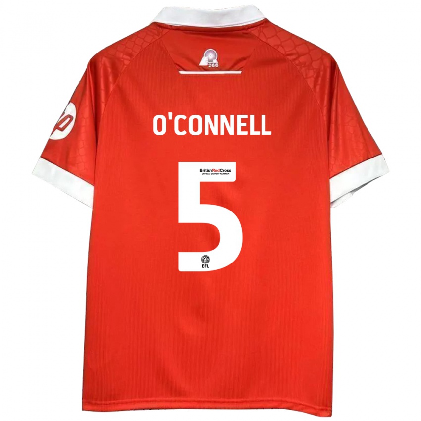 Bambino Maglia Eoghan O'connell #5 Rosso Bianco Kit Gara Home 2024/25 Maglietta