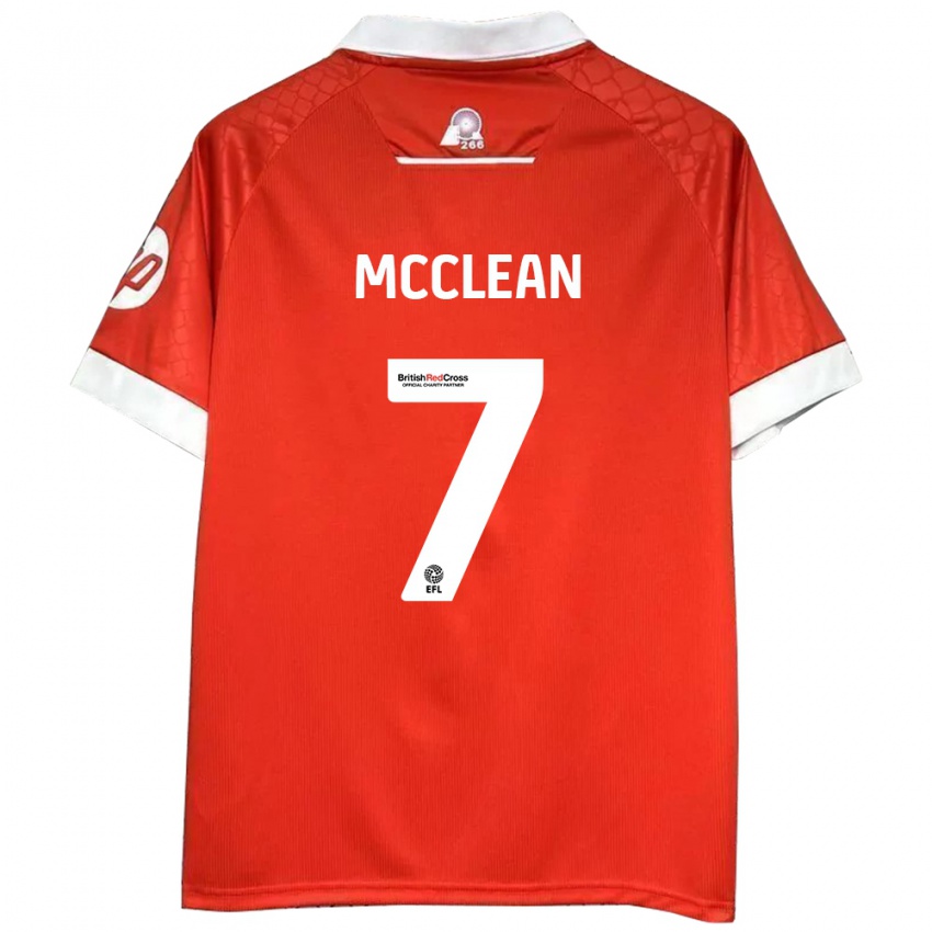 Bambino Maglia James Mcclean #7 Rosso Bianco Kit Gara Home 2024/25 Maglietta