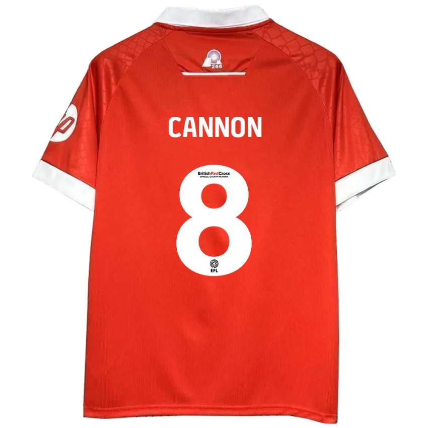 Bambino Maglia Andy Cannon #8 Rosso Bianco Kit Gara Home 2024/25 Maglietta