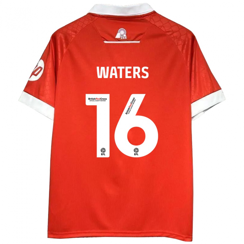 Bambino Maglia Billy Waters #16 Rosso Bianco Kit Gara Home 2024/25 Maglietta