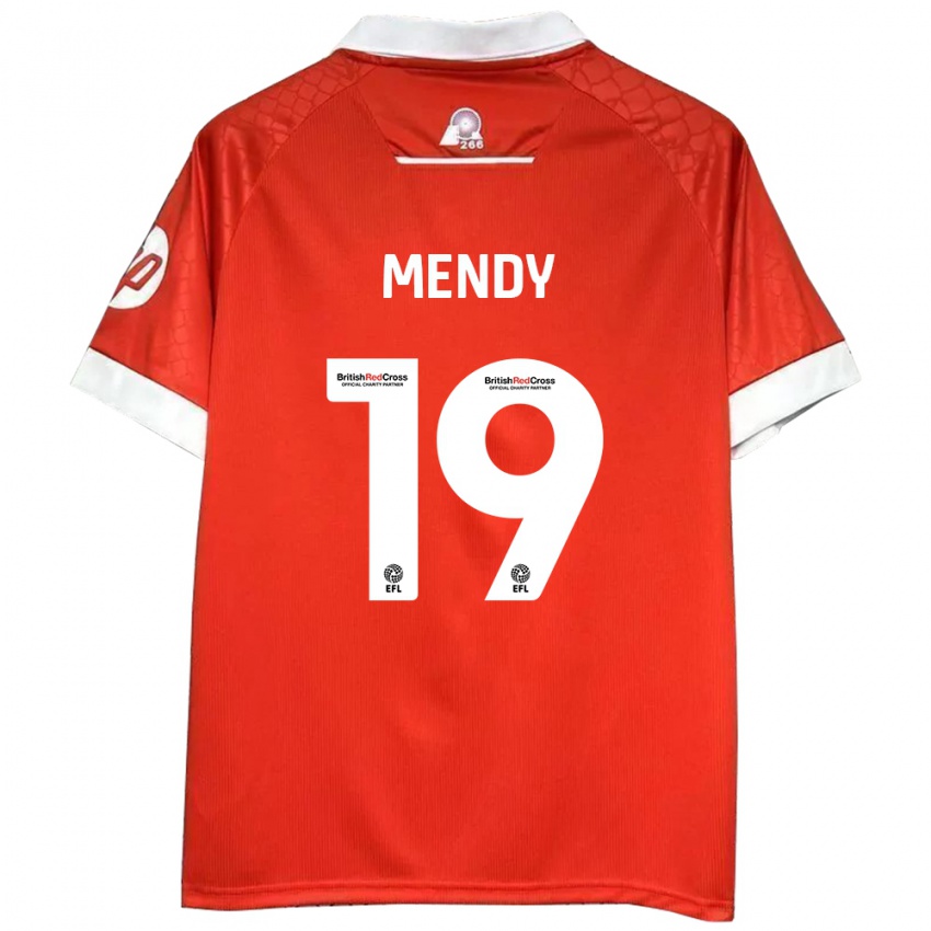 Bambino Maglia Jacob Mendy #19 Rosso Bianco Kit Gara Home 2024/25 Maglietta