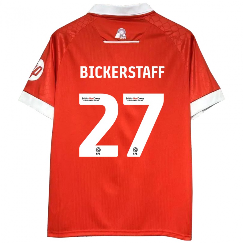 Bambino Maglia Jake Bickerstaff #27 Rosso Bianco Kit Gara Home 2024/25 Maglietta