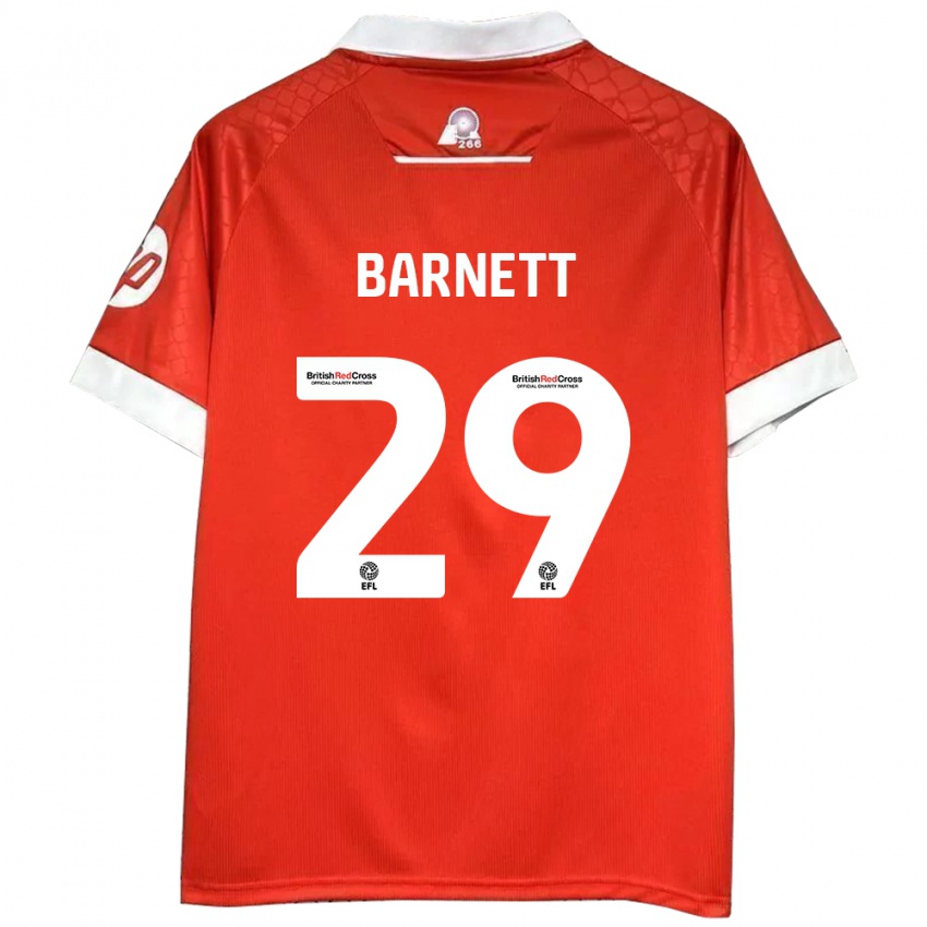 Bambino Maglia Ryan Barnett #29 Rosso Bianco Kit Gara Home 2024/25 Maglietta